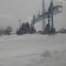 新夕張あたりはかなりの積雪でした