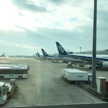 到着フロアからの風景。