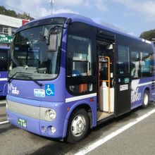 普通のサイズよりコンパクトなバス