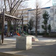 商店街の近くにある地元の公園