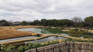 岡山後楽園一望　唯心山