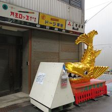 多賀宮のお祭り用に鯱が飾られていました