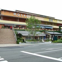 ショッピングモールは細長い建物です