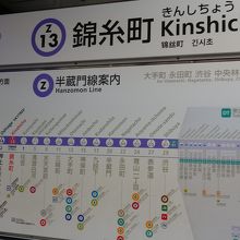 半蔵門線路線図