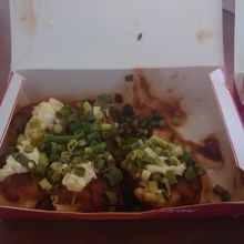 揚げたこやき！マヨネーズとの相性も良かった☆