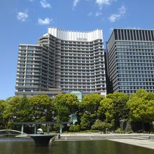 噴水は休止中でした