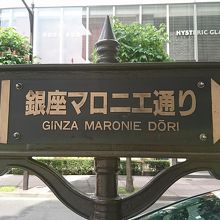 マロニエゲート１と２の間の通り