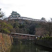 歴史館前からは和歌山城がこのように見えます。