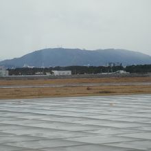 眉山が見えます。