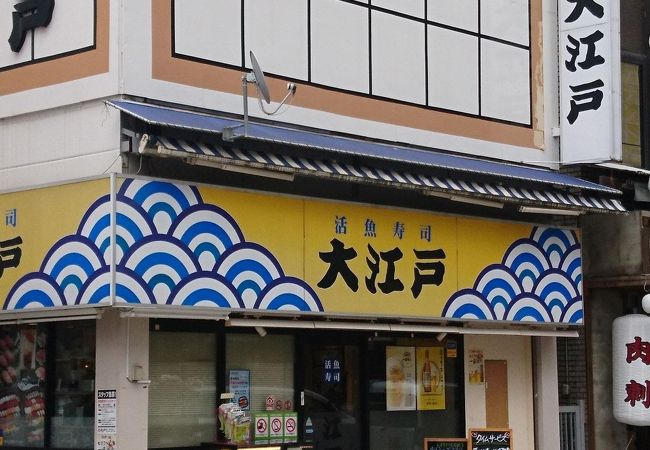 柏駅東口駅前通りの回転寿司屋