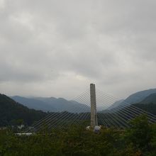 足湯がある展望テラスからの風景