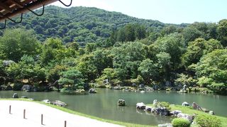 天龍寺、美事な庭園