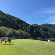 芝生が綺麗な公園