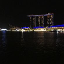 マリーナ湾の夜景。