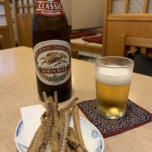 ビール 600円 うなぎの骨付き (1回のみ)