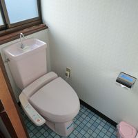 客室にウォッシュレットトイレ・洗面台があります。