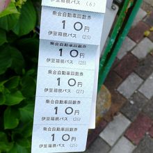 伊豆箱根バスの回数券