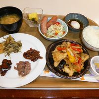 無料の朝食付き、松前漬けが具沢山で驚き！