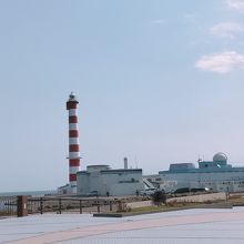 恵山泊漁港公園からみた水族館