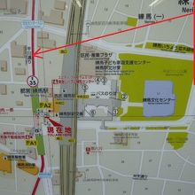 練馬駅前の千川通りの地図です。西武線と地下鉄の駅があります。