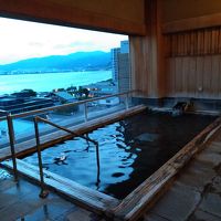 7階露天風呂からの眺めが良いです。