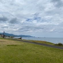 長く続く海岸線です。