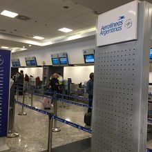 アルゼンチン航空のカウンター