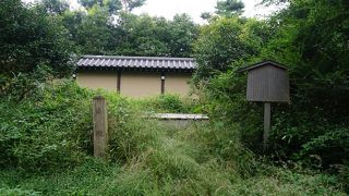 説明版も草の奥でやっかいです