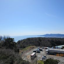 展望回廊から臨む駿河湾