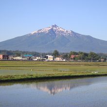 五能線から見た岩木山