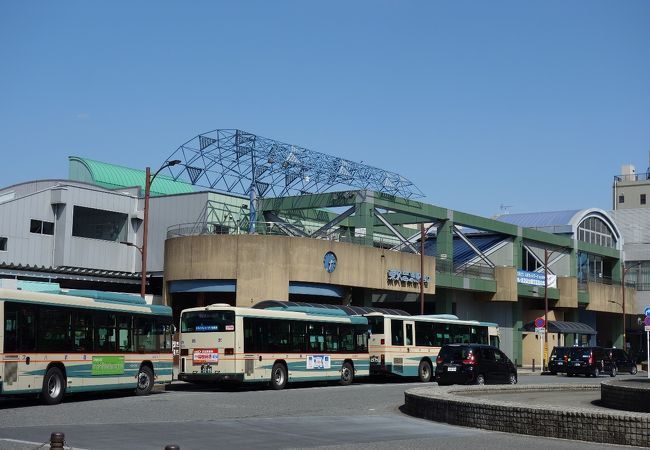 駅の二階にある展望台