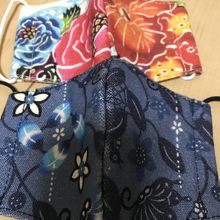 紅型の帆布マスク