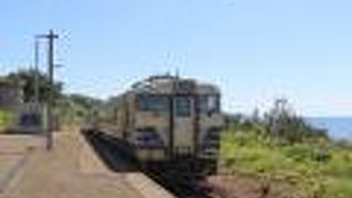 五能線・風合瀬駅から歩いていきました