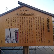 隅田川沿いの道路に説明板が有ります