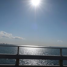 木更津側から海ほたるまでは海上を走ります