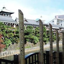 松かエア遊歩道から写した建物全景