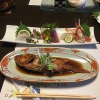 新鮮なお刺身とキンキの煮魚