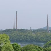 新西海橋からの針尾送信所（史跡）