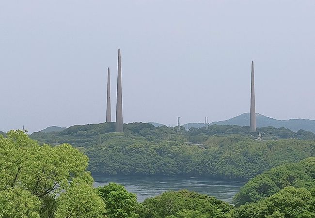 新西海橋からの針尾送信所（史跡）