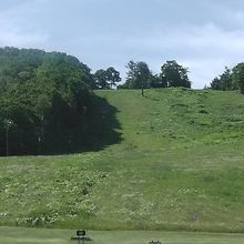 スキー場所はうっそうとした新緑