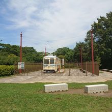 園内展示の現存する唯一の1150系車両