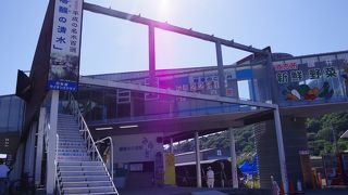 地元の野菜などが売ってる道の駅的な建物。　