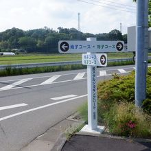 岩名運動公園から尚子コース、裕子コースは始まります。