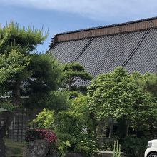 庭越しに見る大屋根