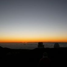 サンセット後のマウナケア山頂からの風景