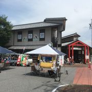 元谷汲駅舎が隣接