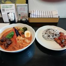 ステーキ入りカレー。