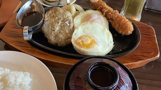 矢川駅:古き良きハンバーグ