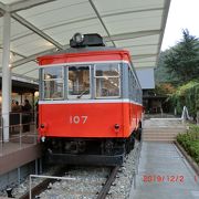 引退した箱根登山電車があります