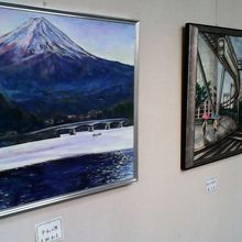 風景画は千葉市内のほか、富士山など様々